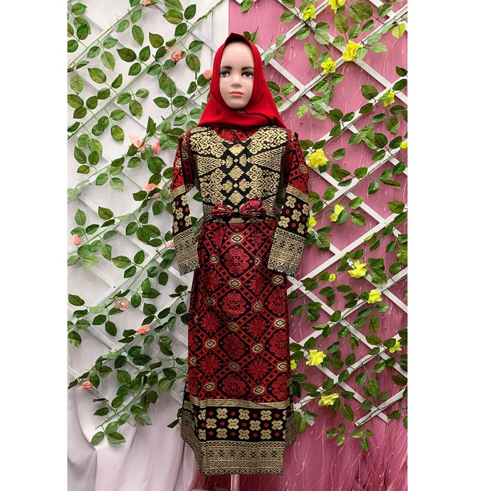 DRESS ANAK MELISA MOTIF SONGKET PALEMBANG