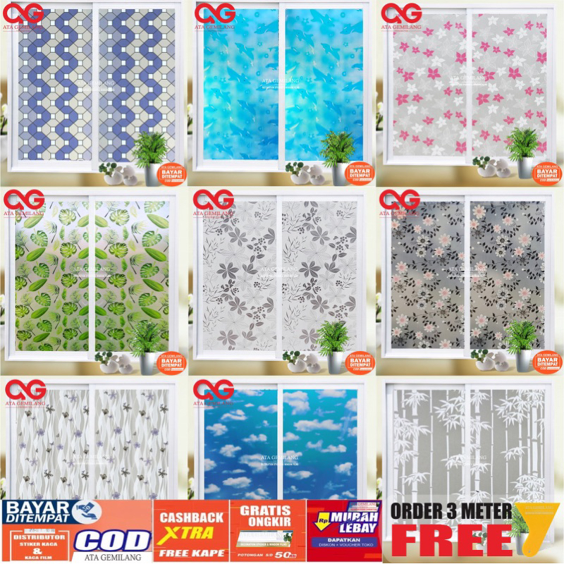 Stiker Jendela Dekorasi Rumah/Stiker Kaca Jendela Rumah/Sticker Kaca/Stiker Jendela/Stiker Kaca Jend