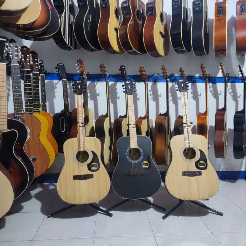 Gitar akustik maple bonus lengkap