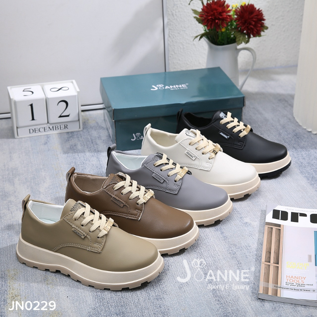 JOANNE Leather Sneakers Shoes #JN0229