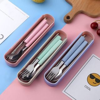 IKILOSHOP SG20 Sendok Garpu Set Traveling Alat Makan Stainless Steel Souvenir