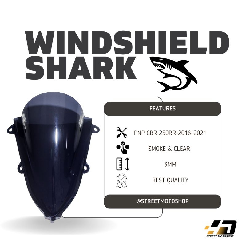 Windshield Windscreen VIsor Honda CBR 250RR CBR 250 RR Shark