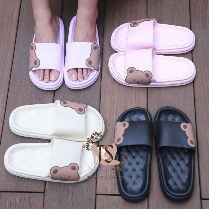 Sandal Slop Motif Bear Samping Best Seller Mokaya 788-B11 dan Micu 1018
