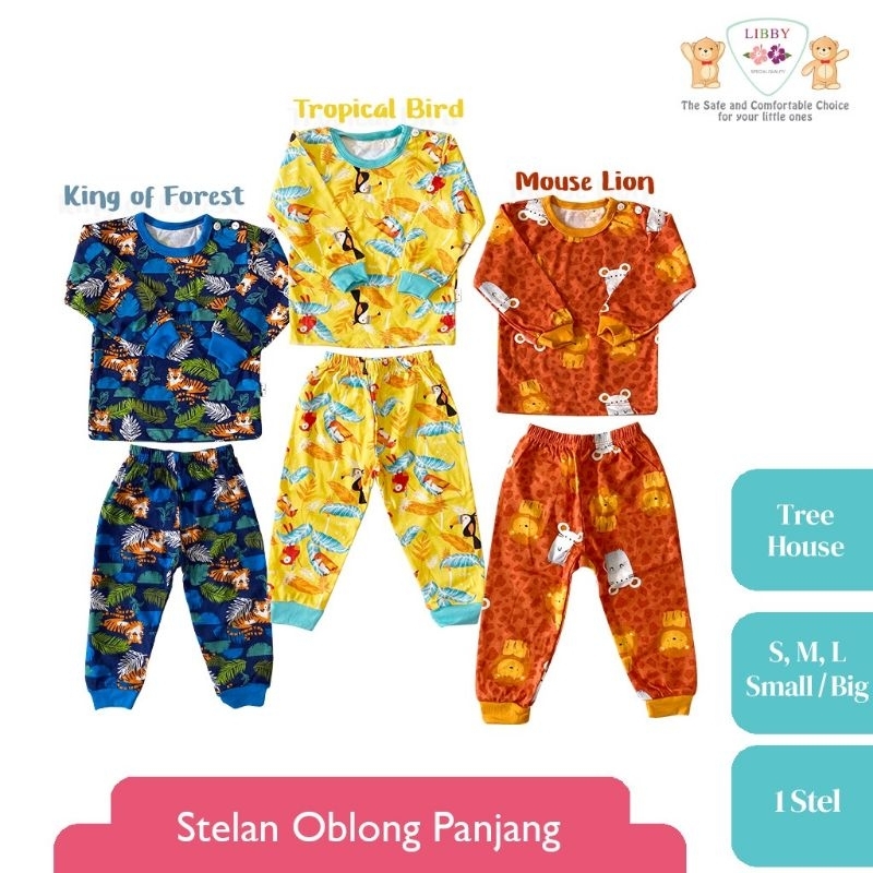 LIBBY - SETELAN PANJANG OBLONG LIBBY - SETELAN BAJU PANJANG LIBBY - SET BAJU ANAK