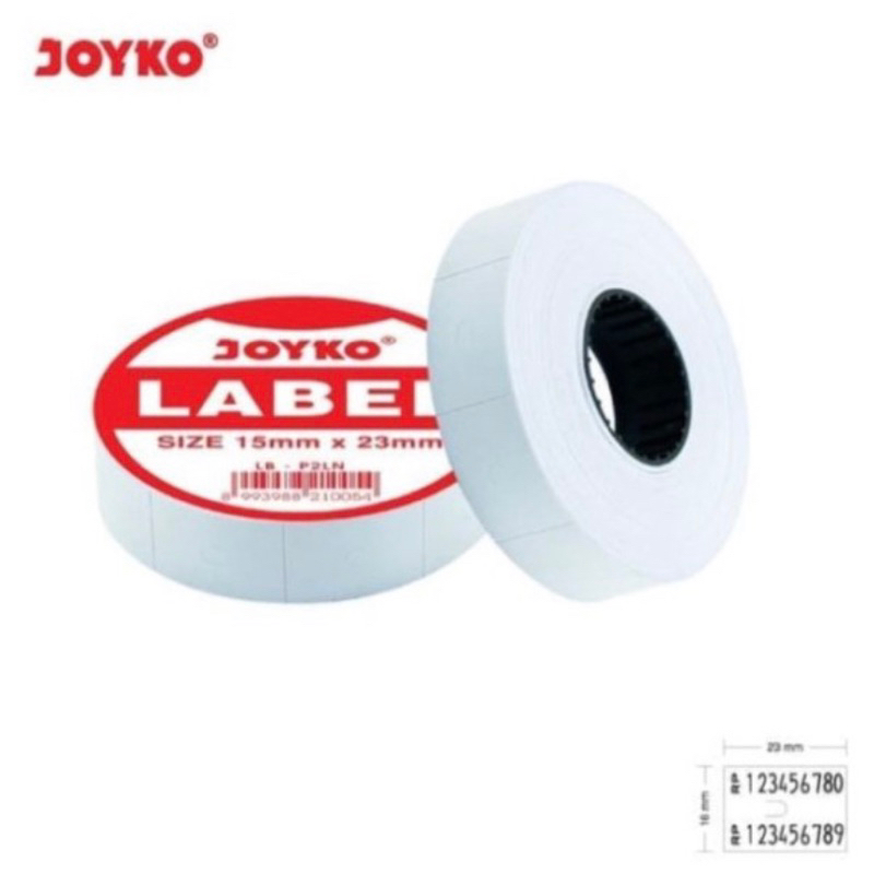 

KERTAS LABEL HARGA PRICE LABEL ROLL JOYKO 2 BARIS WARNA PUTIH