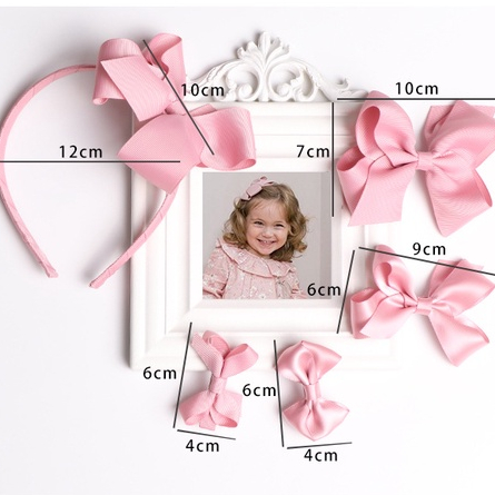 RIBBON HAIR CLIP HEADBAND SET GIRL CUTE BABY JEPIT RAMBUT PITA COUPLES PARENT-CHILD SISTERS COUPLE IBU ANAK BAYI ADIK KAKAK JEPITAN BOW KNOT AKSESORIS BANDO HAIR PIN HAIRPIN HAIRCLIP KOREA KOREAN CEWEK PEREMPUAN KAIN WARNA SOLID POLOS PASTEL SOFT LEMBUT