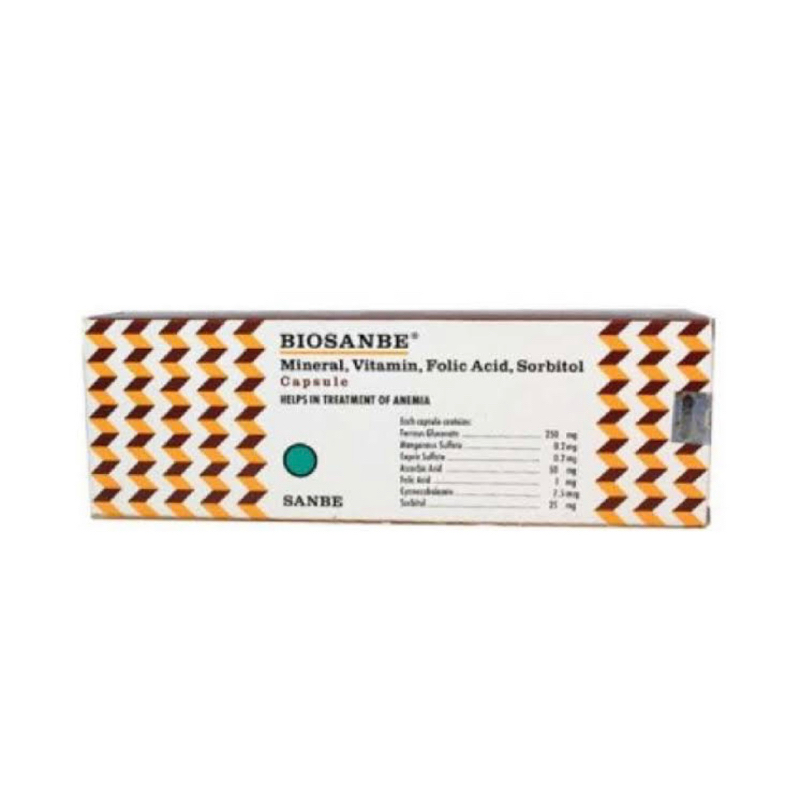 Biosanbe strip 10 tablet ( multivitamin kesehatan tubuh )