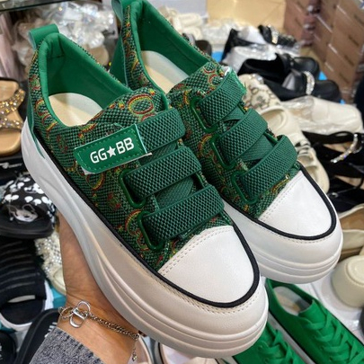 .SEPATU SNEAKER CASUAL WANITA FASHION CANVAS VELCRO SOL 5CM RINGAN ANTI SLIP IMPORT.