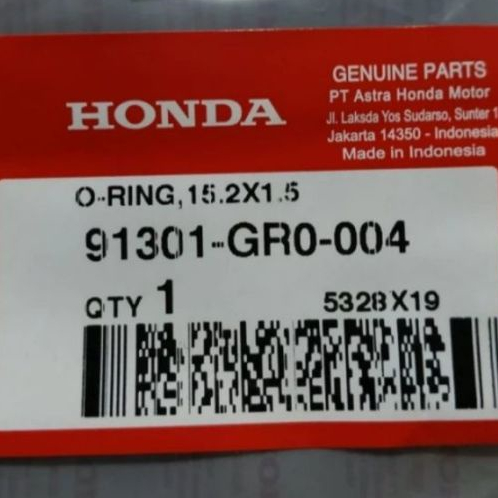 ORING TAHANAN TENSIONER BEAT/VARIO 15.2X1.5 91301-GR0-004