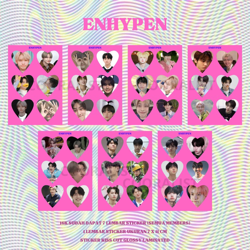 ENHYPEN sticker heart 7x10cm