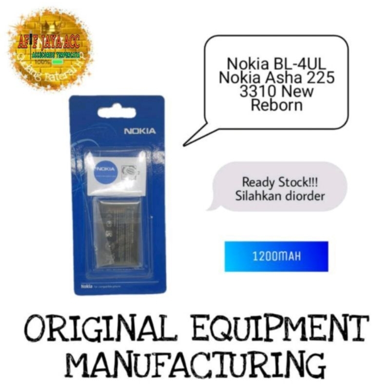 Baterai Battery Battre Nokia BL-4UL Asha 225/N225/N230/RM101/RM1011 Baterai Nokia Original