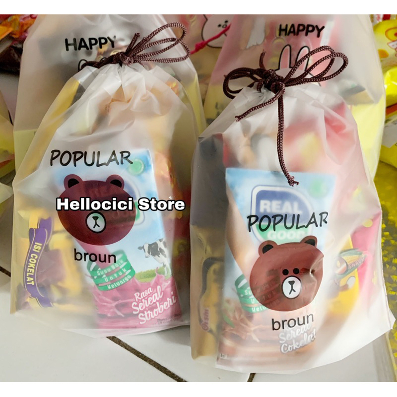 Jual PARCEL MURAH MERIAH BINGKISAN ANAK POUCH SNACK KEMASAN ULANG TAHUN