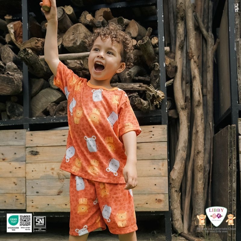 LIBBY - SETELAN PENDEK OBLONG - SETELAN OBLONG CELANA PENDEK LIBBY- BAJU SETELAN ANAK - PIYAMA ANAK