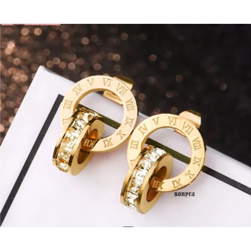 anting titanium perhiasan wanita anti luntur