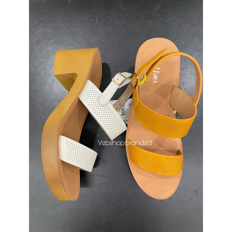 ST YVES sandal heels wanita hak 7 cm tali belakang double strap ori matahari