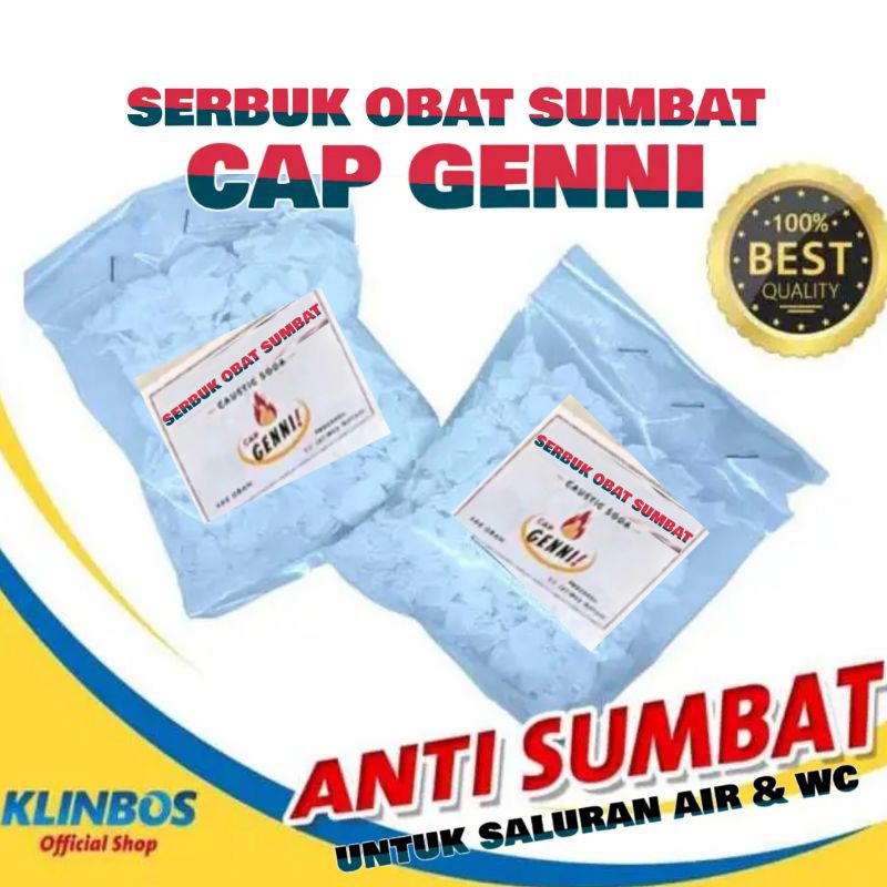 GENNI SERBUK PELANCAR  untuk saluran air/ WC tersumbat,NAOH FLAKE,SODA API untuk wc mampet,obat wc m