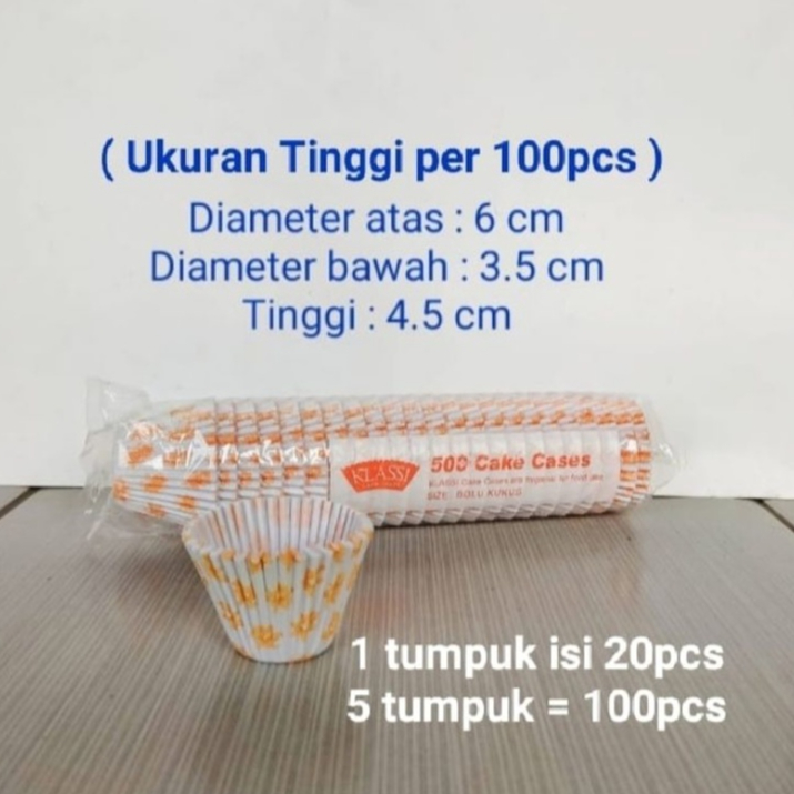 Kertas Bolu Kukus / Paper Cup Alas Kertas Kukus / Kertas Cup Cake (isi 100 lembar )