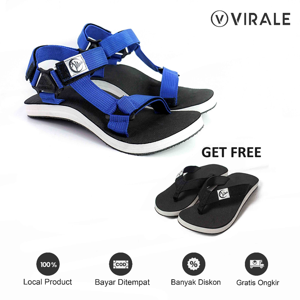 Sandal Selop Pria Virale - Sandal Jepit Spons - Sandal Murah GRATIS SANDAL FT-GUNUNG NV