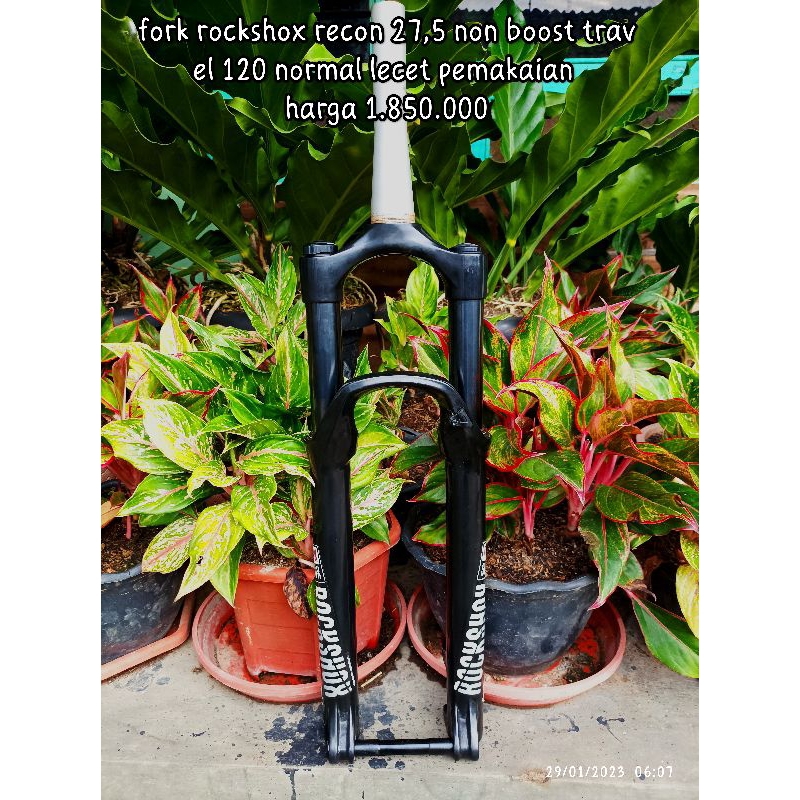 fork rockshox recon 27,5 ta 15x100 non boost travel 120