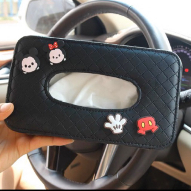 tempat tissue mickey minnie kotak tissue mobil sunvisor