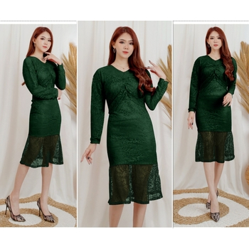 [Dress Nana VE] dress wanita brukat varian warna