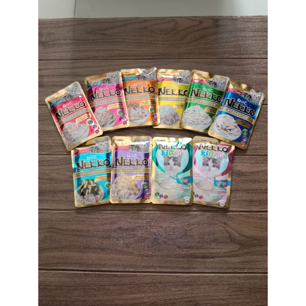 Makanan Kucing Basah NEKKO Pouch 70gr