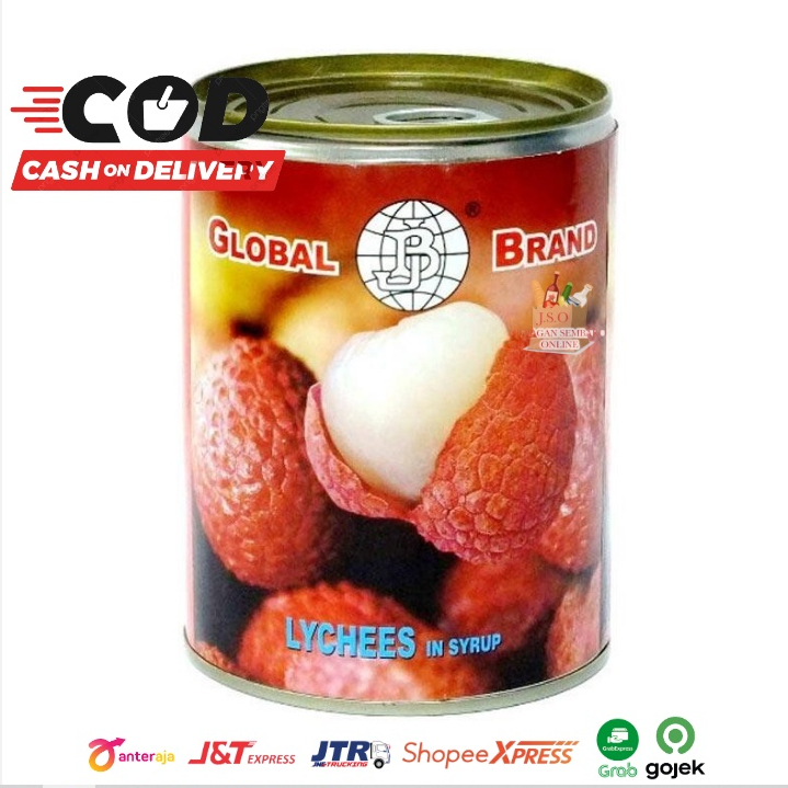 Lychee kaleng Global Brand 565gr / leci kaleng / lychee in syrup