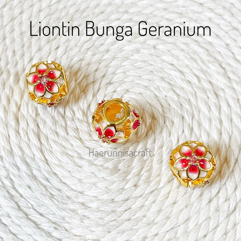 Liontin Charm Xuping Bunga Geranium Gelang Tali Pandora Hongkong Kawat Waterproof dan Liontin Kalung