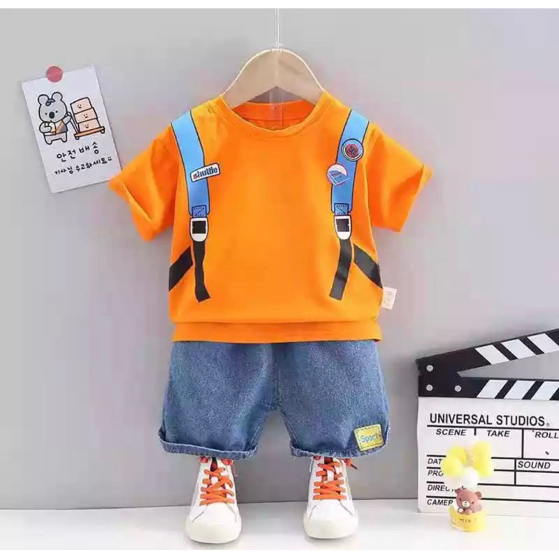 BAJU ANAK DAN CELANA PENDEK ANAK MODEL TAS 1-5 TAHUN GROSIR ARDAN