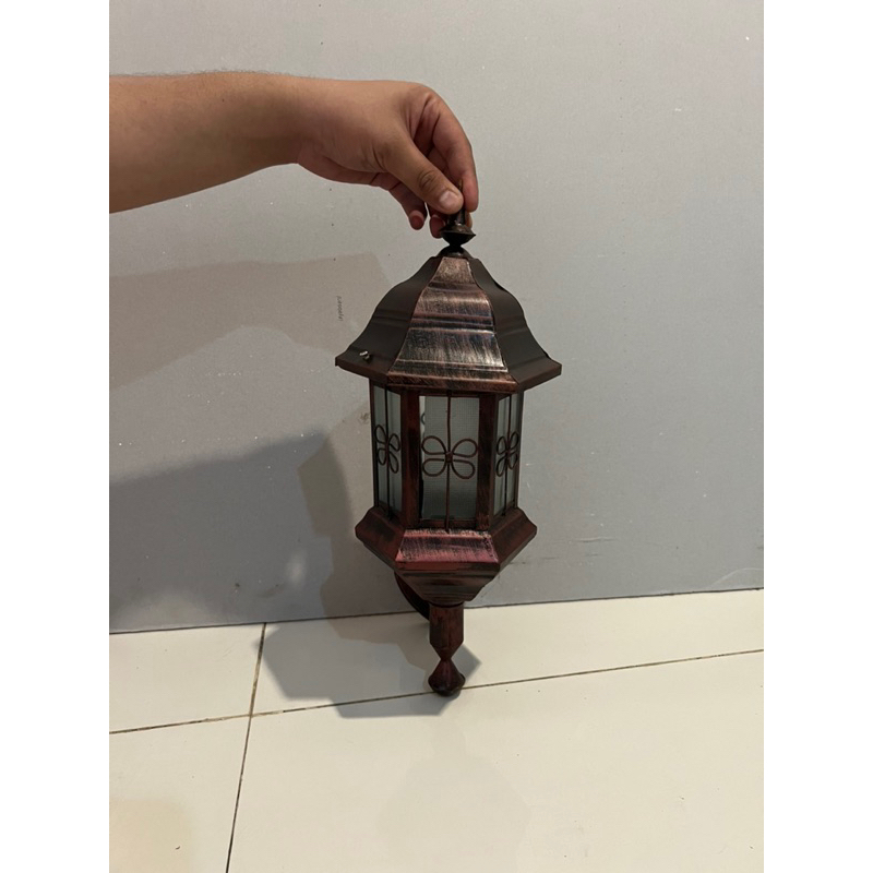 LAMPU HIAS TEMPEL TAMAN COKLAT DEKORASI DINDING