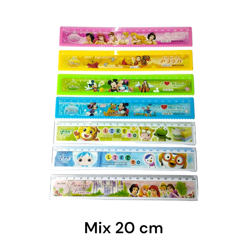 

OBRAL Penggaris Karakter 20 cm / Penggaris Plastik Anak Sekolah 20 cm Karakter PART II – Satuan