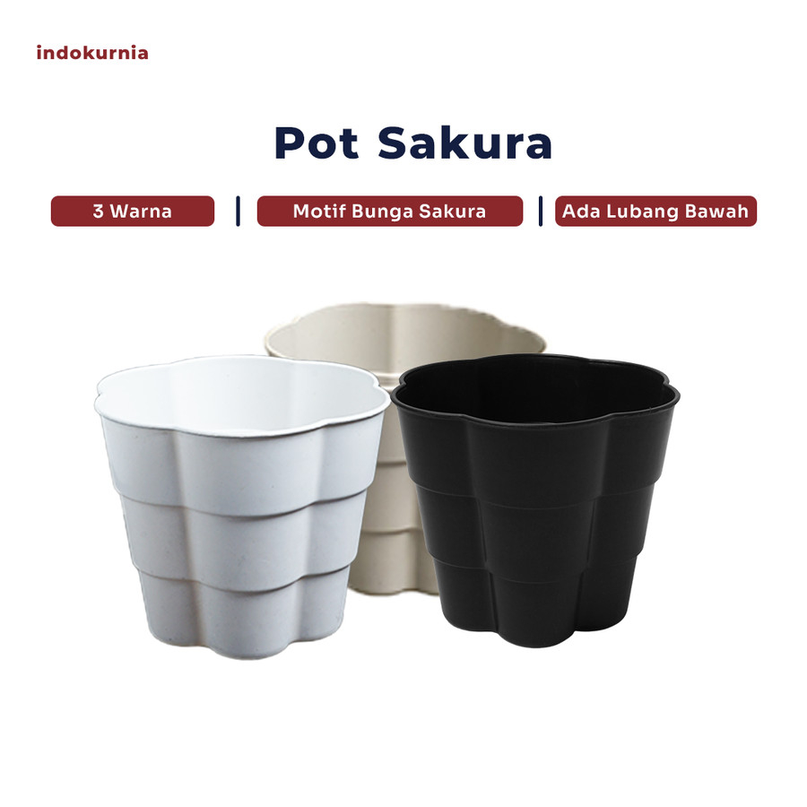 IK - POT BUNGA SAKURA 20CM TAMAN TANAMAN HIAS TERMURAH