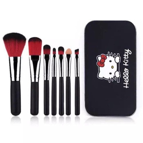 KUAS MAKE UP SET HELLO KITTY 7 IN 1 BOX BRUSH MAKEUP SET HELLO KITTY ISI 7