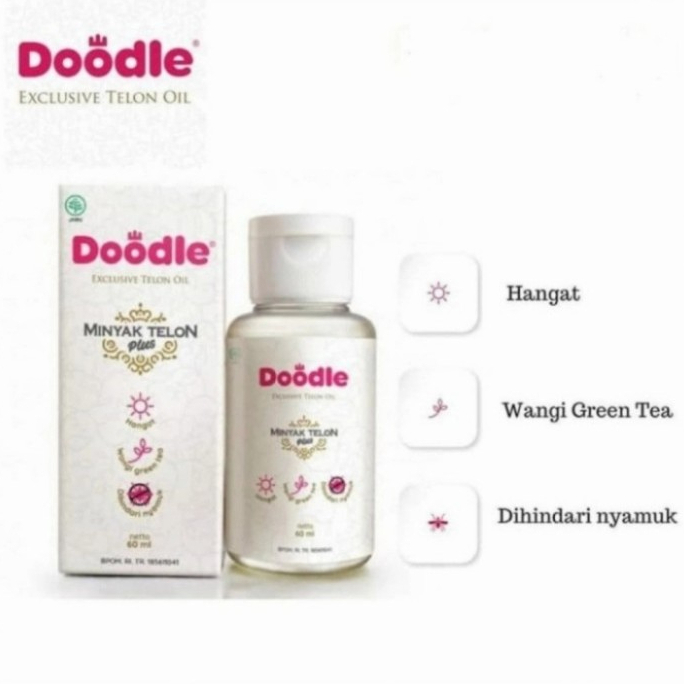 Minyak Telon Doodle Greentea Ukuran 60 Ml dan 100 Ml