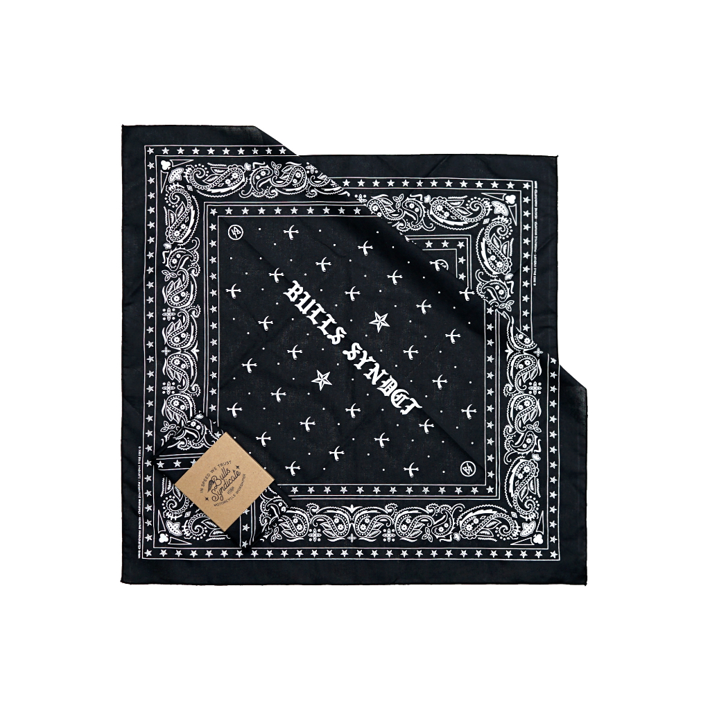 BULLS SYNDICATE Bandana Black Paisley