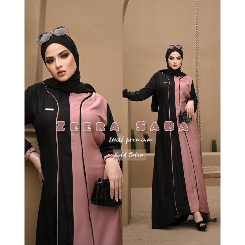 Daster Arab Zeera SABA Maxi Dress Gamis Rayon Twill