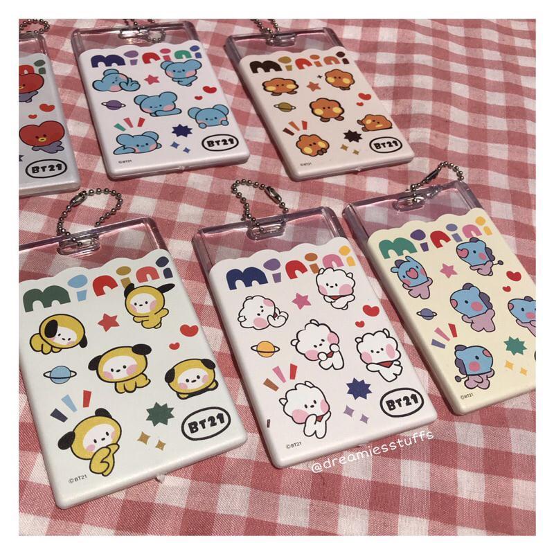 (Dream 2) BT21 Minini cute acrilyc ID card holder or cardholder or Photocard holder by dreamiesstuff