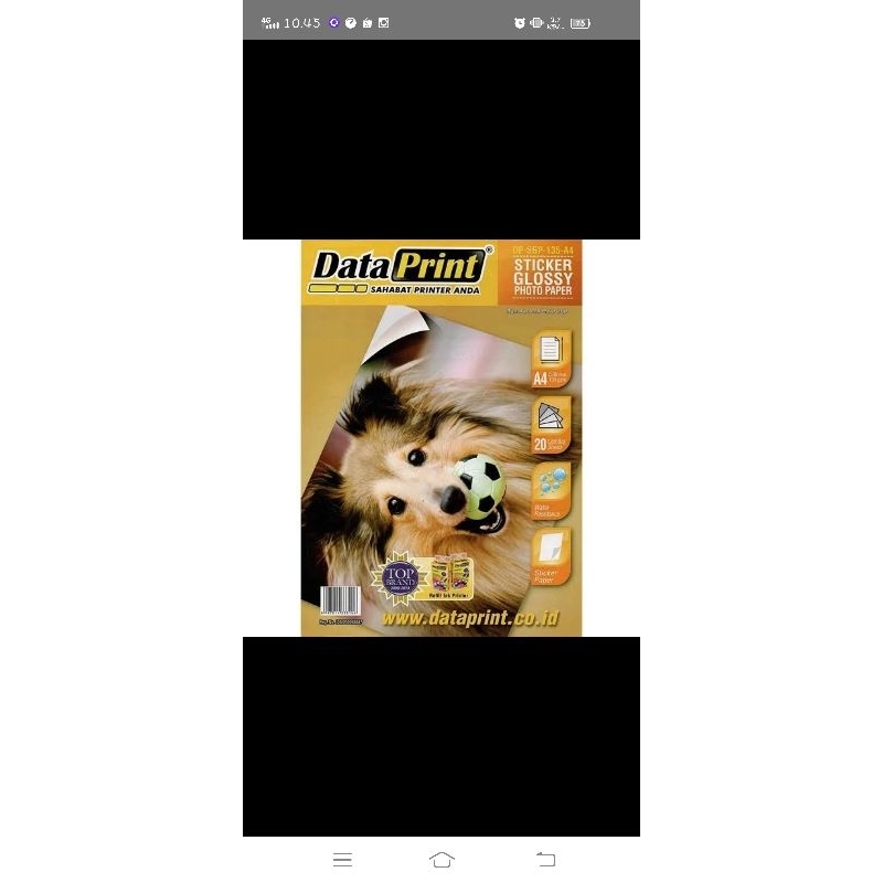 

kertas stiker A4 glossy. sticker A4 foto