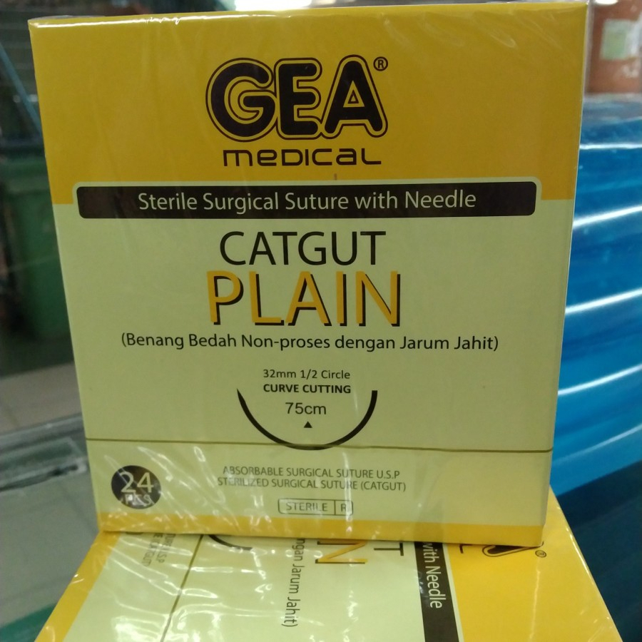 Catgut PLAIN GEA - Benang Jahit PLAIN - Benang Operasi PLAIN GEA