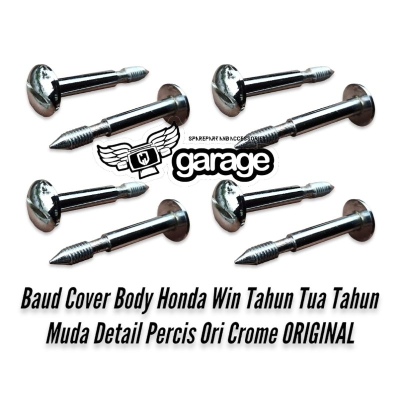 Baud Body Win CROME Baud Cover Box Aki Honda Win bok cover aki honda win 100 Percis Ori Crome