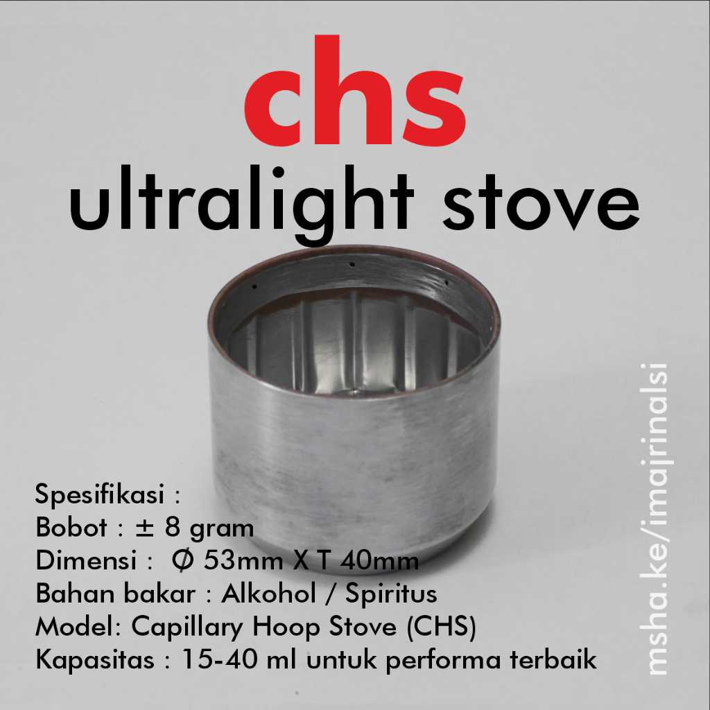 imajrinalsi ⛺️ Kompor Spirtus Ultralight CHS Capillary Hoop Alcohol Stove eCHS Easy CHSU eFREVO Tetk