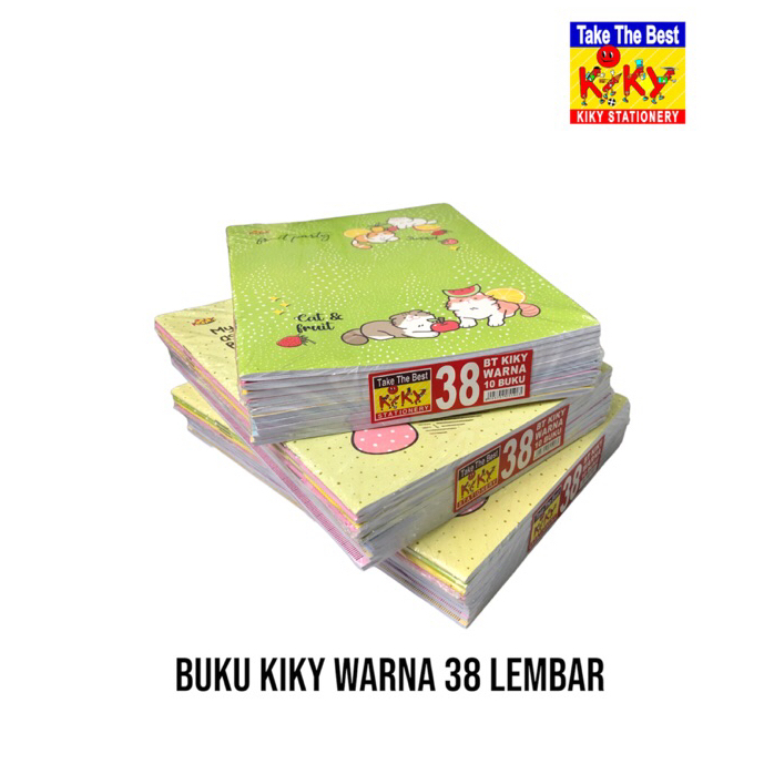 

Buku Tulis Warna Kiky 38 Lembar 1 pack isi 10 Buku