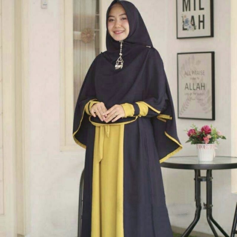 kamila gamis  syari fashion wanita muslimah/satu set gamis &amp; jilbab