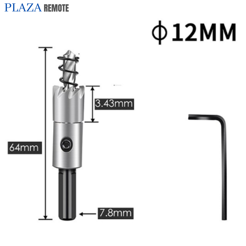 MATA BOR HOLESAW PEMBOLONG BESI BAJA STAINLESS STEEL 12 MM