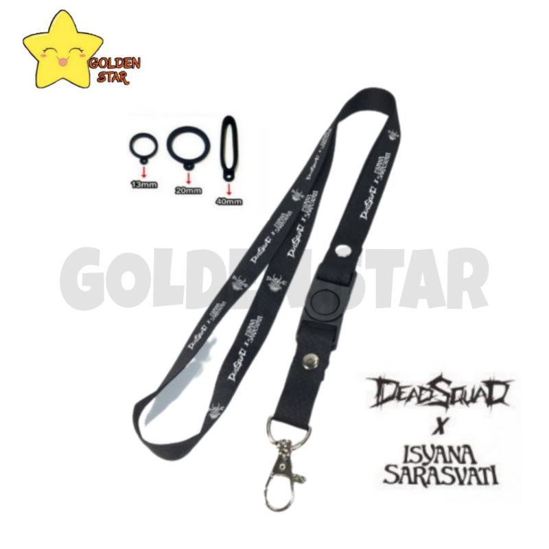 

Tali Lanyard DEADSQUAD BAND METAL | tali lanyard BAND METAL | gantungan kunci name tag id card kartu nama/ flashdisk /key /kartu nama /idcard/hp/vape/pods