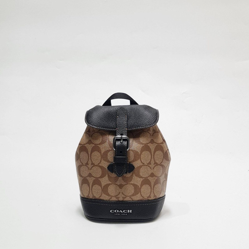 COACH HUDSON SM PACK KHAKI BLACK 21x21x9