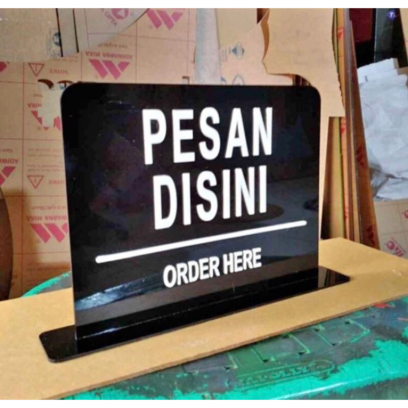 pesan dan bayar disini / Sign order here akrilik