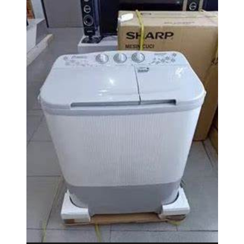 FREE ONGKIR* SHARP MESIN CUCI TWIN TUB 2 TABUNG ES-T80MW (7 KG)