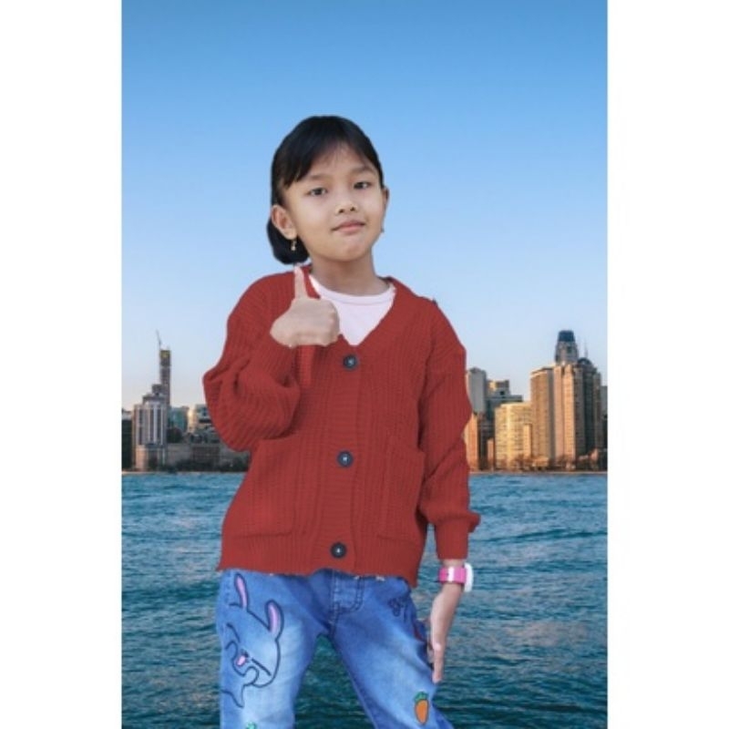 Aretha Cardigan Rajut Anak 4-7 Tahun