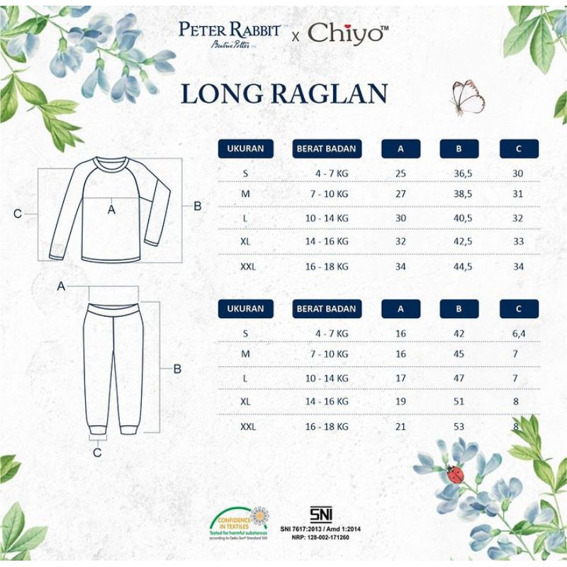 CHIYO- Setelan Oblong Panjang Celana Panjang (SUPER COTTON)